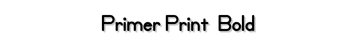 Primer Print  Bold font